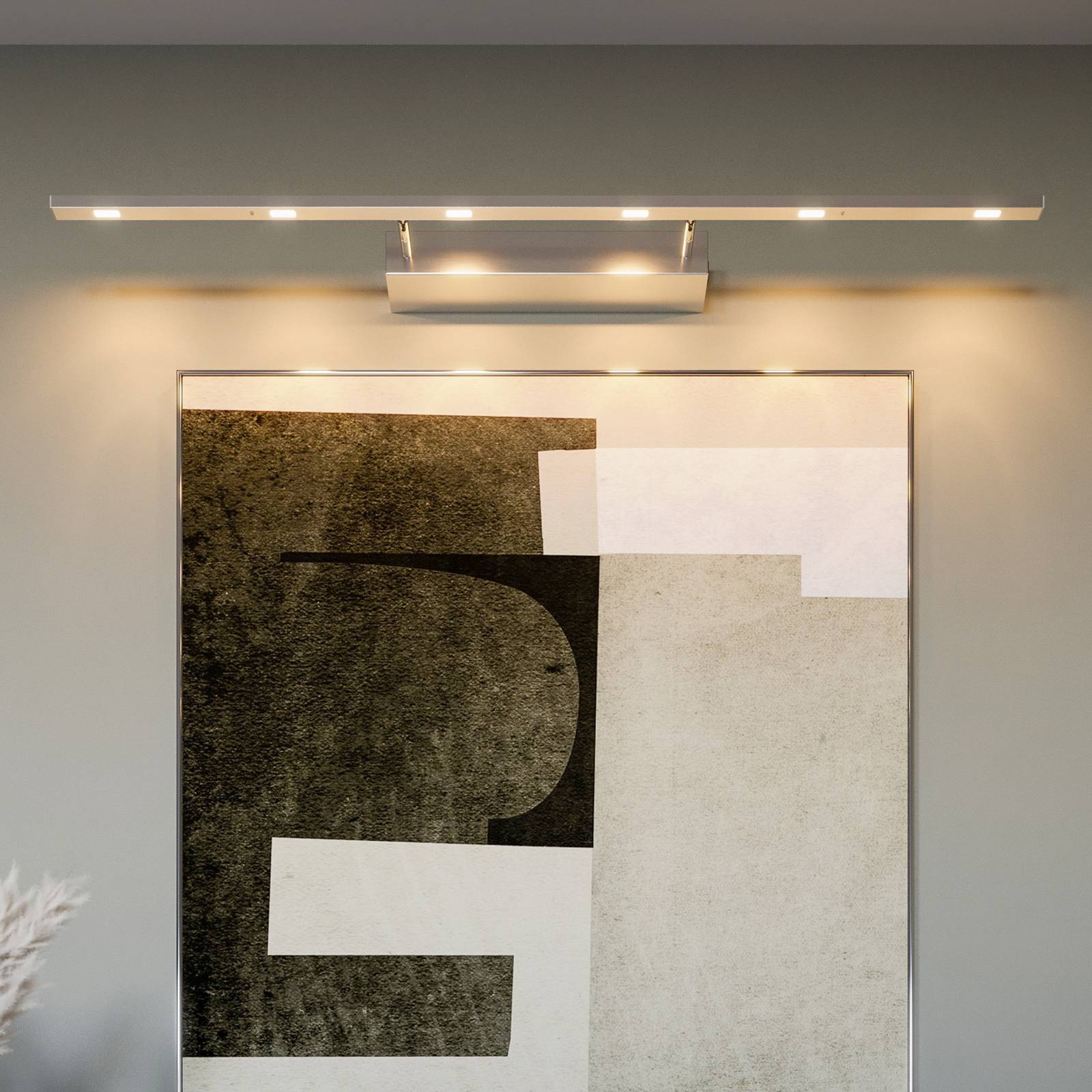 Quitani LED-Bilderleuchte Tolu, nickel, Breite 120 cm von quitani