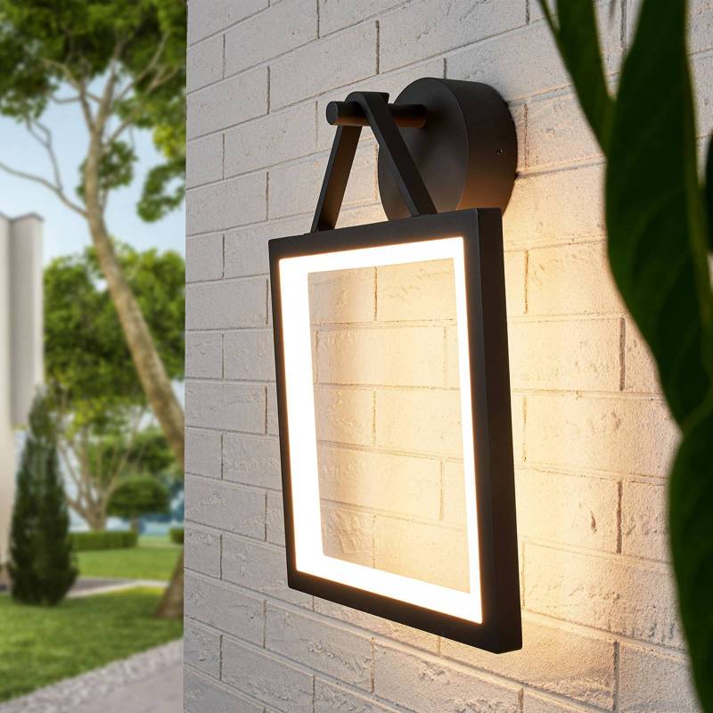 LED-Außenwandlampe Mirco, eckig, IP65 von LUCANDE