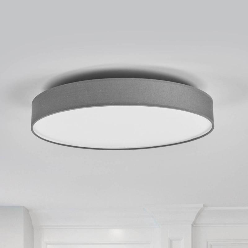 LED-Stoffdeckenlampe Saira, 50 cm, grau von LINDBY