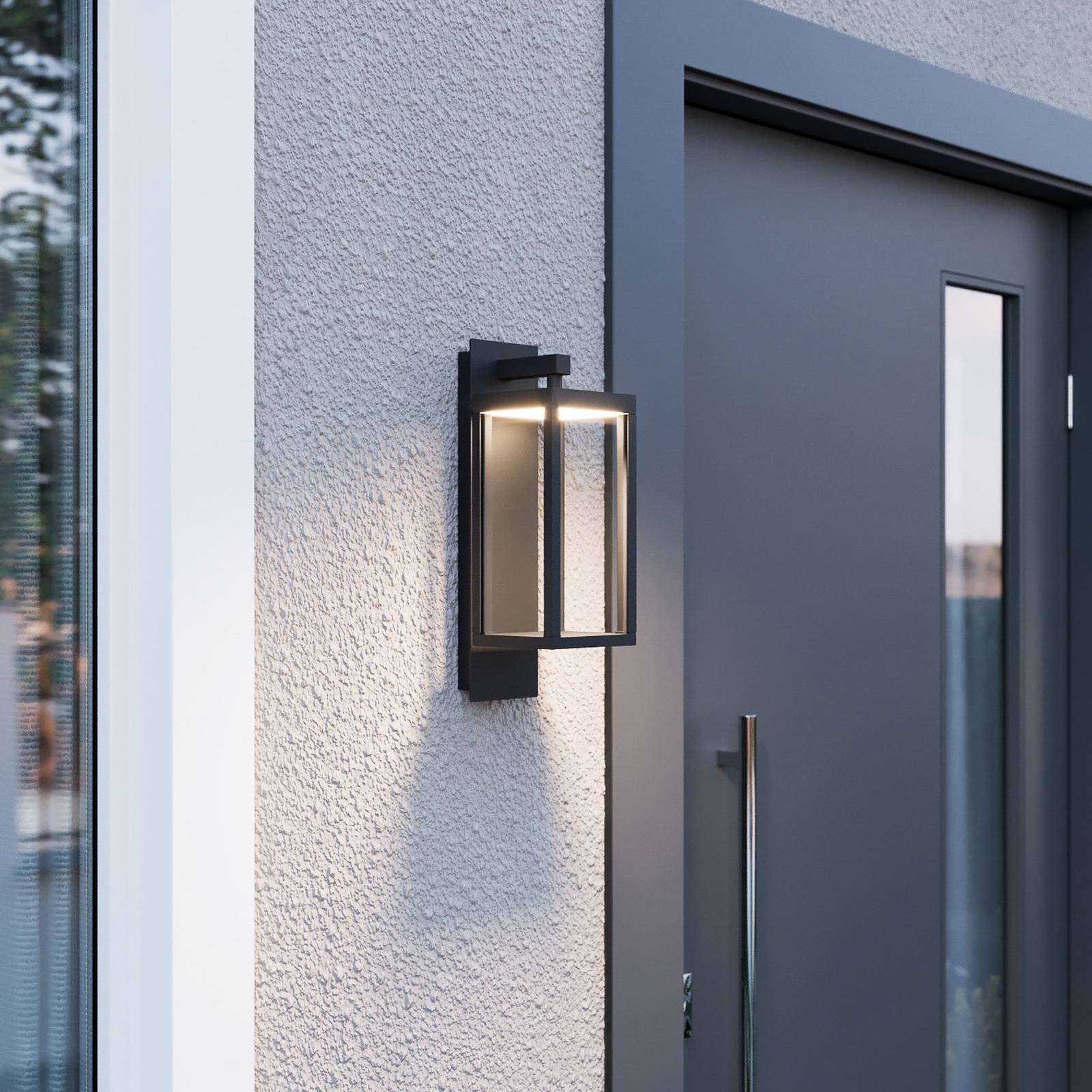 Lucande LED-Außenwandleuchte Ferdinand, grau, Metall, 38 cm Lucande LED-Außenwandleuchte Ferdinand, grau, Metall, 38 cm von LUCANDE