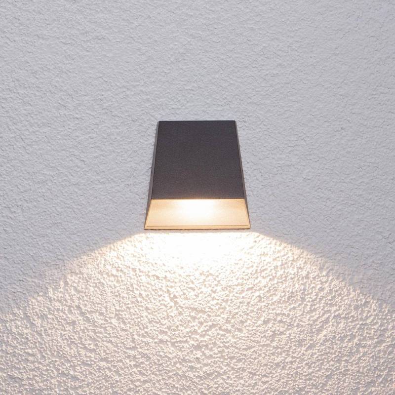 Lucande LED-Außenwandleuchte Hanno, anthrazit, Metall, IP54 von LUCANDE