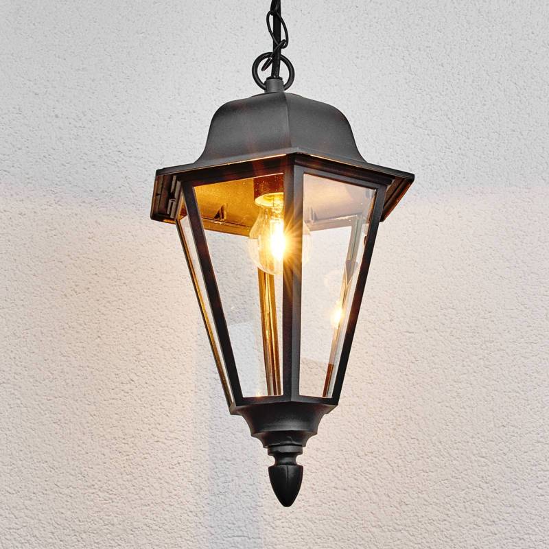 Lindby Außenhängeleuchte Edana, 40 cm, anthrazit, E27, IP44 von LINDBY