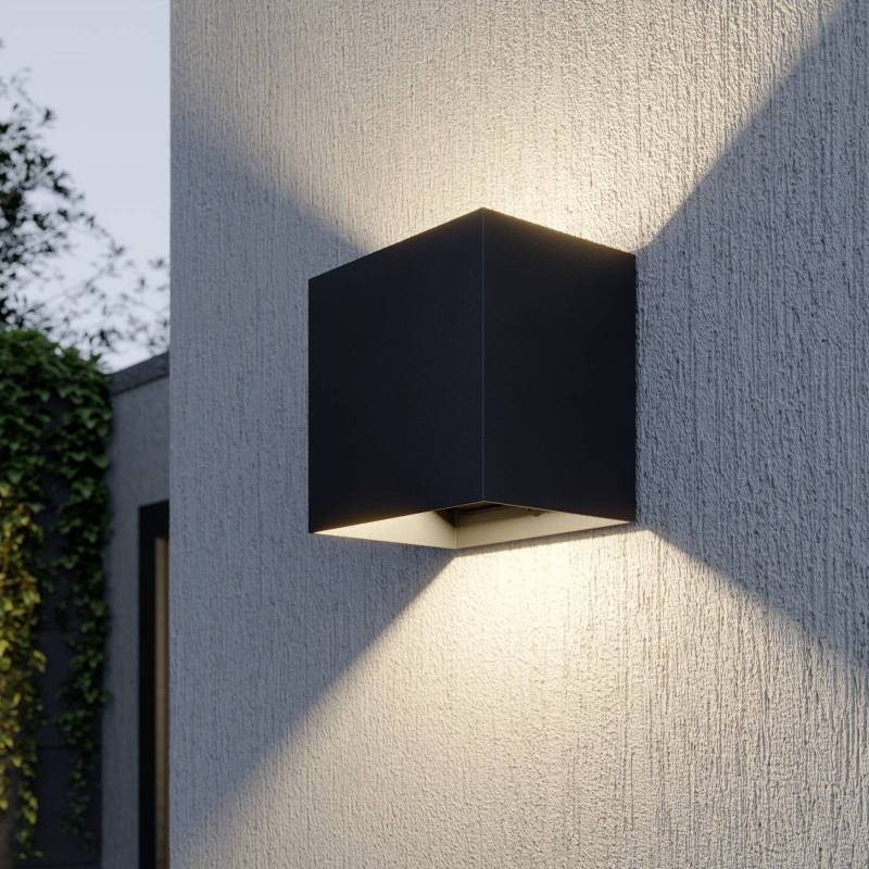 Lucande LED-Außenwandlampe Evie, 14 cm, anthrazit, up/down von LUCANDE