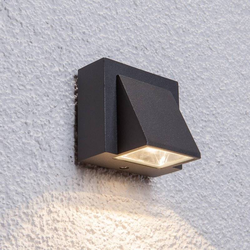 Lucande LED-Außenwandleuchte Marik, anthrazit, Metall, IP54 von LUCANDE