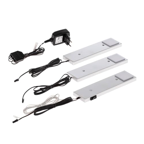 Lindby 3er Set LED Unterschrankleuchten (Unterbauleuchte) 'Amaryll' (Modern) in Alu u.a. für Küche (3 flammig,) - Unterbauleuchten, Küchenleuchte von Lampenwelt