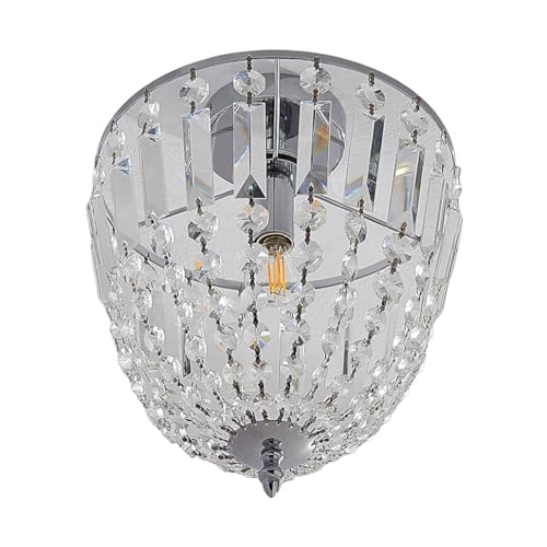 Lindby Deckenlampe 'Lionello' (Modern) in Chrom aus Kristall u.a. für Wohnzimmer & Esszimmer (1 flammig, E14) - Deckenleuchte, Lampe, Wohnzimmerlampe von Lindby