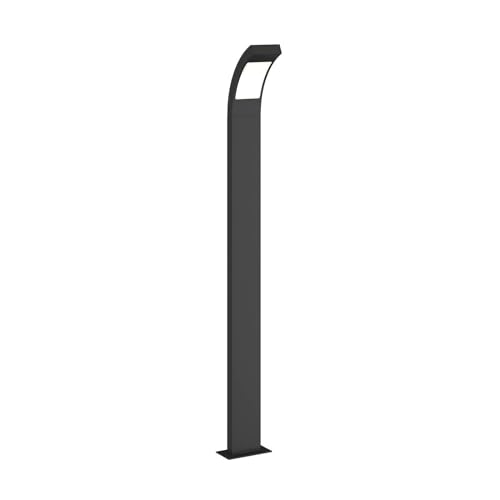 Lucande LED Außenleuchte 'Juvia' (spritzwassergeschützt) (Modern) in Schwarz aus Aluminium (1 flammig,) - Wegeleuchte, Pollerleuchte, Wegelampe, Sockelleuchte von Lampenwelt