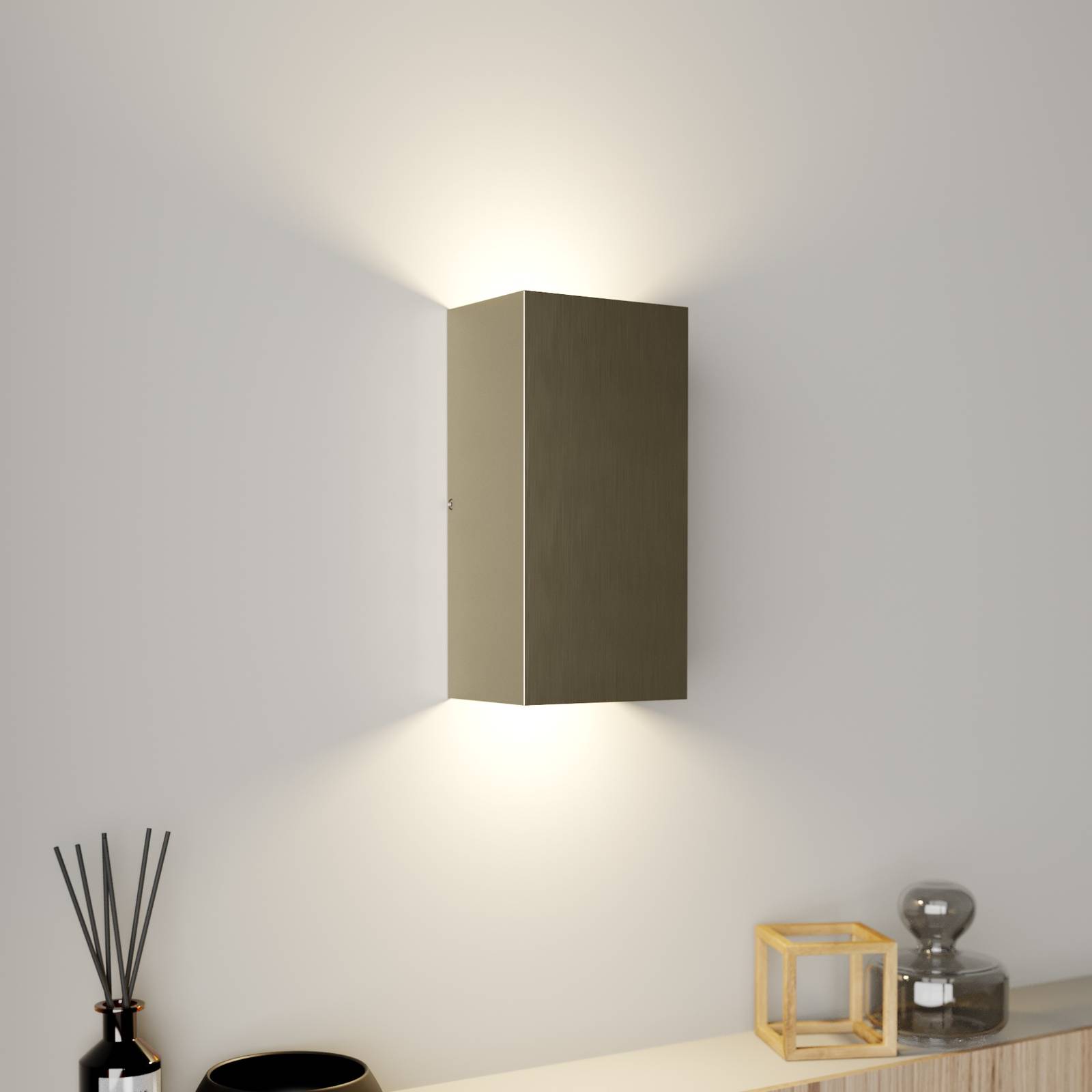 Quitani LED-Wandleuchte Mira, nickel matt, 7 cm von quitani