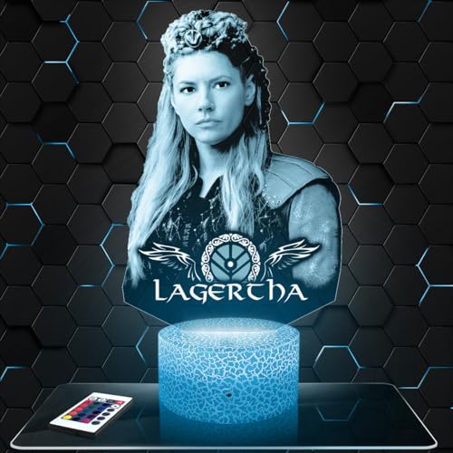 Nachttischlampe - Touch-Nachtlicht Lagertha 3D-LED-Lampe Illusion, Geschenkidee Weihnachten Geburtstag Junge und Mädchen Nachttischlampe Kinder- oder Erwachsenenzimmer von Lampephoto.fr