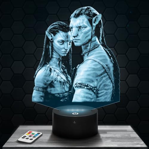 Lampe Jake Sully & Neytiri Avat, Dekoration für Jungen und Mädchenzimmer, 3D Lampe Science Fiction Geschenkidee Jake Sully & Neytiri Avat, Geschenkidee für Bürodekoration geschenkidee für Teenager von Lampephoto.fr