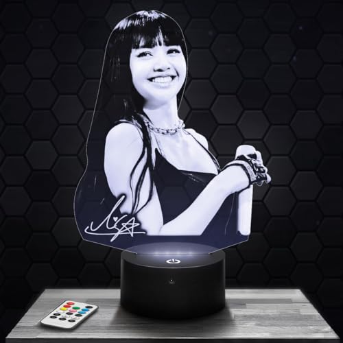 Lampe Lisa Black P deko Zimmer Mädchen Lampe 3D Lisa Black Pobjekt k-pop Korea Koreanischer Pop Geschenk gedämpftes Licht Nachtlicht deko Büro. Eigenartig Geschenk Weihnachten Teenager TOP von Lampephoto.fr