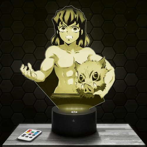 Lampe Manga Inosuke Hashibira deko Zimmer Junge Lampe 3D Manga Inosuke Hashibiraobjekt Manga Cartoon Anime Geschenk gedämpftes Licht Nachtlicht deko Büro. Eigenartig Geschenk Weihnachten Teenager TOP von Lampephoto.fr