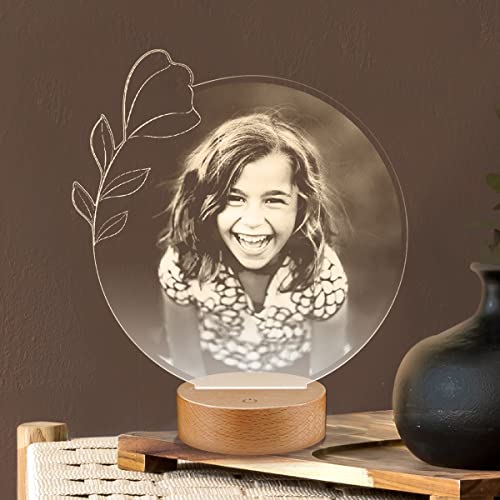 Lampephoto.fr - Personalisierte lampe mit foto und text durch Lasergravur. Geburtstagsgeschenk fotolampe Geschenkidee für weihnachten. Geschenk für Mann und Frau. 3D lampe mit Bild. Fotogeschenk von Lampephoto.fr