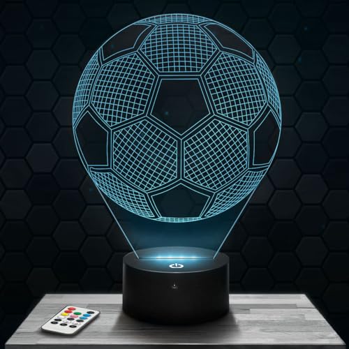 Nachttischlampe - Touch-Nachtlicht Fußball 3D-LED-Lampe Illusion, Geschenkidee Weihnachten Geburtstag Junge und Mädchen Nachttischlampe Kinder- oder Erwachsenenzimmer von Lampephoto.fr