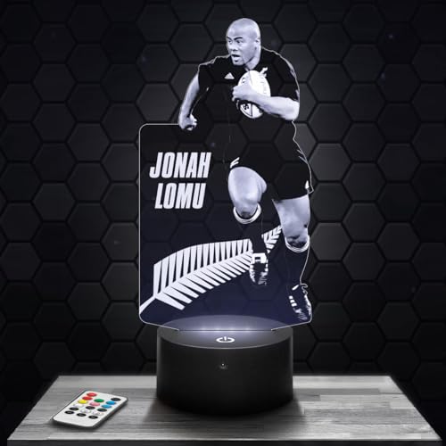 Nachttischlampe, Touch-Nachtlicht Jonah Lomu Rugby All Blacks 3D-LED-Lampe Illusion, Geschenkidee Weihnachten Geburtstag Junge und Mädchen Nachttischlampe Kinder- oder Erwachsenenzimmer von Lampephoto.fr