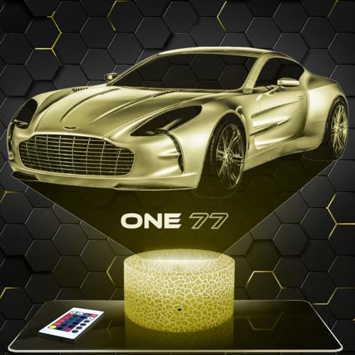 Nachttischlampe Auto Aston M One 77 deko Supercar Tuning. Geschenkidee Mann objekt Auto Aston M One 77 Nachtlicht Erwachsene deko Zimmer. von Lampephoto.fr