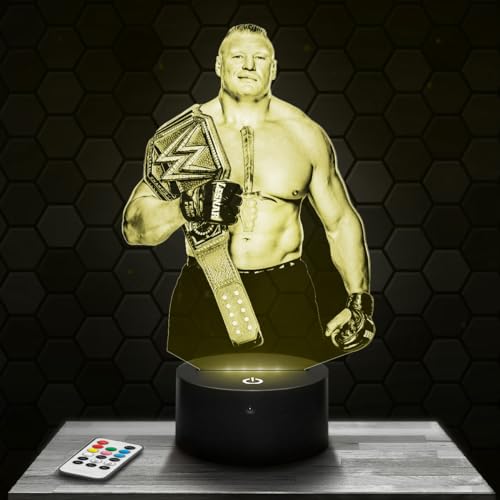 Nachttischlampe B. Lesnar Catch MMA deko Wrestling Freie Kampfkünste. Geschenkidee Mann objekt B.Lesnar Catch MMA Nachtlicht Erwachsene deko Zimmer. Weihnachten von Lampephoto.fr