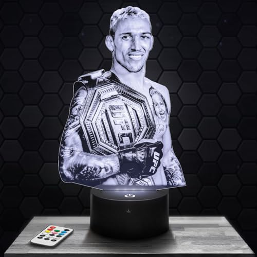 Nachttischlampe C. Oliveira Do Bronx MMA deko Freie Kampfkünste. Geschenkidee Mann objekt C.Oliveira Do Bronx MMA Nachtlicht Erwachsene deko Zimmer. Weihnachten von Lampephoto.fr