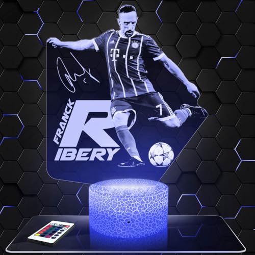 Nachttischlampe F.Ribery Fußball deko Fußballer. Geschenkidee Mann objekt F.Ribery Fußball Nachtlicht Erwachsene deko Zimmer. von Lampephoto.fr