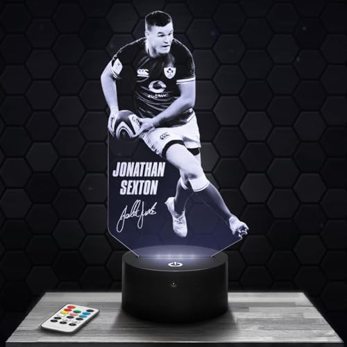 Nachttischlampe J. Sexton Rugby deko Frankreich Rugbyspieler Sportler. Geschenkidee Mann objekt J.Sexton Rugby Nachtlicht Erwachsene deko Zimmer. Weihnachten von Lampephoto.fr