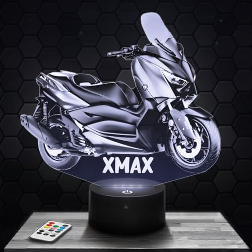 Lampephoto.fr Nachttischlampe Motorrad/Scooter Xmax Y deko Biker. Geschenkidee Mann objekt Motorrad/Scooter Xmax Y Nachtlicht Erwachsene deko Zimmer. Weihnachten von Lampephoto.fr