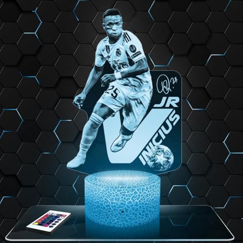 Nachttischlampe V.Junior Fußball deko Fußballer. Geschenkidee Mann objekt V.Junior Fußball Nachtlicht Erwachsene deko Zimmer. TOP von Lampephoto.fr