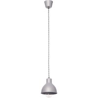 Hängelampe Metall in Grau E27 Ø 15 cm schmal ZOE von Lampex