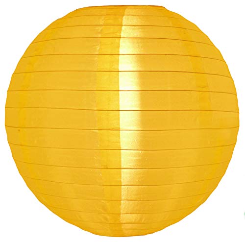 5 x Gelb Lampion Nylon 35 cm - Wetterfest Outdoor Garten Lampions von Lampion-Lampionnen