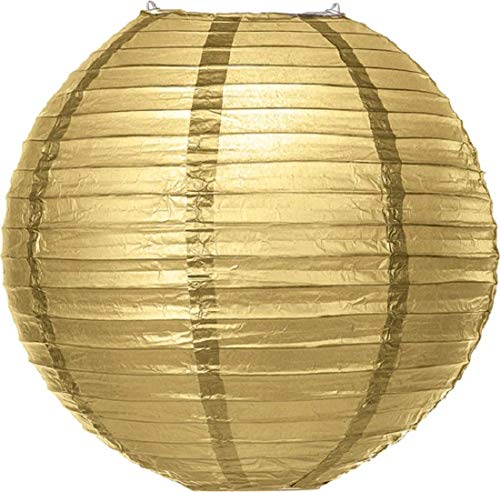 5 x Gold lampion 35 cm von Lampion-Lampionnen