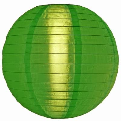 5 x Grün Lampion Nylon 25 cm - Wetterfest Outdoor Garten Lampions von Lampion-Lampionnen