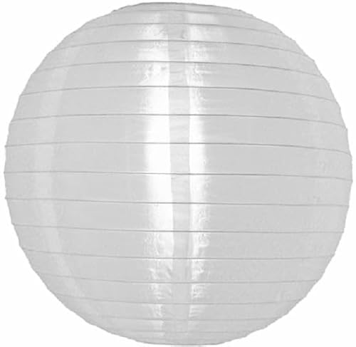5 x Nylon Lampions weiß 45 cm 5 x Nylon Lampions weiß 45 cm von Lampion-Lampionnen