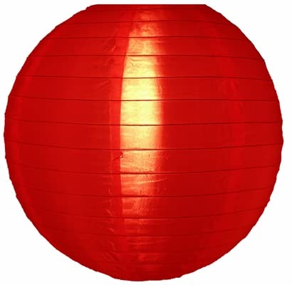 5 x Rot Lampion Nylon 25 cm wetterfest outdoor Lampions von Lampion-Lampionnen