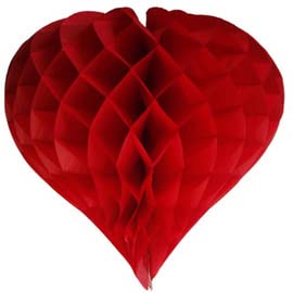 5 x Honeycomb/Wabenball Herz rot 35 cm 5 x Honeycomb/Wabenball Herz rot 35 cm von Lampion-Lampionnen
