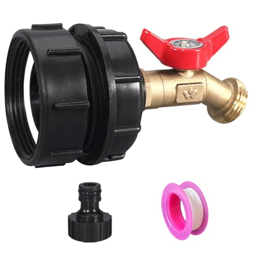 1Set Garden Schlauch zum Luftschlauchadapter Messing Wasserhahn Ventil Schnellanschluss für IBC TOTE FITTIONS YARD -Vorräte von Lamppdcor