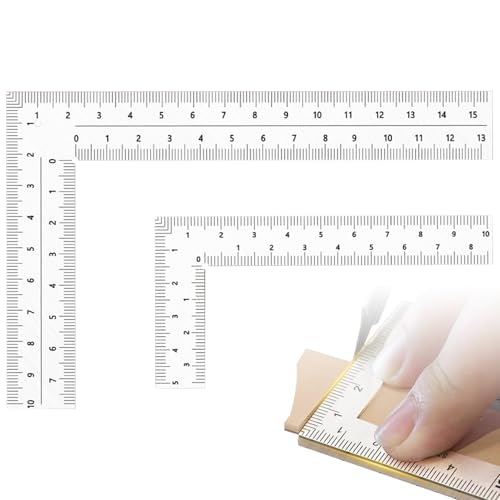 2pcs L -Formwinkel Herrscher, 90 ° L -Form -Lineal Edelstahl -Framing -Quadrat mit Dual -Skala -Design Carpenters Quadrat, rechtwinkliger Lineal für Ingenieure Carpenter Framing Lineal 2pcs L -Formwinkel Herrscher, 90 ° L -Form -Lineal Edelstahl -Framing -Quadrat mit Dual -Skala -Design Carpenters Quadrat, rechtwinkliger Lineal für Ingenieure Carpenter Framing Lineal von Lamppdcor