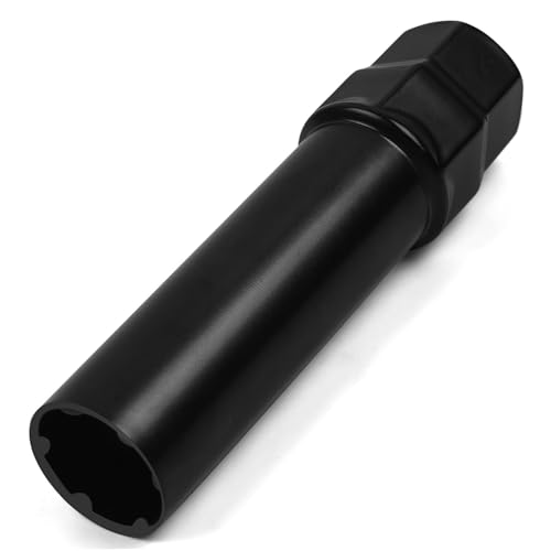 6 Spline Lug Nuts Socket Kohlenstoffstahl passt zu 19 mm (3/4) und 21 mm (13/16) Ersatzschwarzer Spline - von Lamppdcor