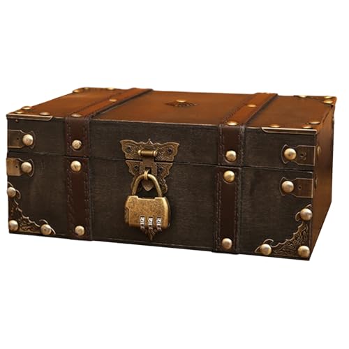 Lamppdcor 9.5x6.7x3.7 Piratenschatzkiste mit Kombination, Vintage Pirate Box für Kinderpreise, Halloween -Party im Klassenzimmer Lamppdcor 9.5x6.7x3.7 Piratenschatzkiste mit Kombination, Vintage Pirate Box für Kinderpreise, Halloween -Party im Klassenzimmer von Lamppdcor