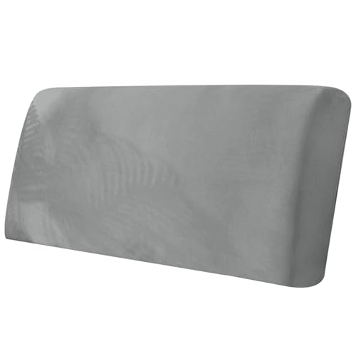 Lamppdcor Kopfbrettabdeckung-360 掳 Wrap Staubfester Polyester-Schlupfbezug passt 55-67 Zoll breites Bettköpfchen (Grauer, Sewer Stoffschutz) von Lamppdcor