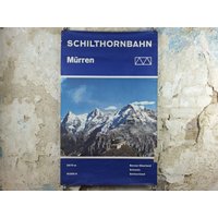 1960Er Schilthornbahn Ski Poster, Murren, Schweiz, Suisse, Beschädigt, Piz Gloria Mountain, Tourismus Urlaub Wandkunst Dekor von Lampposted