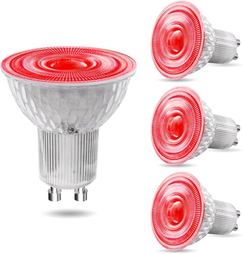 Lamptobe GU10 LED Lampe 5W Rot Scheinwerfer,Nicht dimmbar LED Glühbirne,120 Grad Strahlwinkel 50W MR16 GU10 Rot Halogenersatz für Landschaftsbeleuchtung,dekorative Beleuchtung,4 Stüc Lamptobe GU10 LED Lampe 5W Rot Scheinwerfer,Nicht dimmbar LED Glühbirne,120 Grad Strahlwinkel 50W MR16 GU10 Rot Halogenersatz für Landschaftsbeleuchtung,dekorative Beleuchtung,4 Stüc von Lamptobe