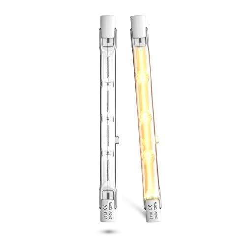 Lamptobe R7S Halogen Leuchtmittel 118mm 120W 230V, 118mm R7S Halogenstab Warmweiß 2800K Dimmbar R7S Halogen Birne J118 Linear Halogenlampe für Stehleuchten und Landschaftsbeleuchtung, 2 Stück Lamptobe R7S Halogen Leuchtmittel 118mm 120W 230V, 118mm R7S Halogenstab Warmweiß 2800K Dimmbar R7S Halogen Birne J118 Linear Halogenlampe für Stehleuchten und Landschaftsbeleuchtung, 2 Stück von Lamptobe