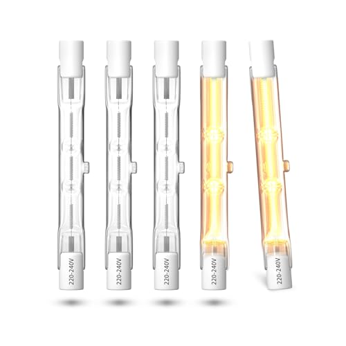 Lamptobe R7S Halogenstab 78MM 48W 230V, Halogenlampen r7s 78mm Dimmbar Warmweiß 2800K, J78 T3 Linear Halogen Leuchtmittel, 5 Stück Lamptobe R7S Halogenstab 78MM 48W 230V, Halogenlampen r7s 78mm Dimmbar Warmweiß 2800K, J78 T3 Linear Halogen Leuchtmittel, 5 Stück von Lamptobe