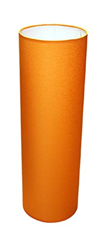 Lampenschirm 160x500 mm Durchmesser x Höhe | Walze | Orangefarbene Baumwolle | Für die E27-Fassung | Schirm 16 x 50 cm von LampyAbazury.com
