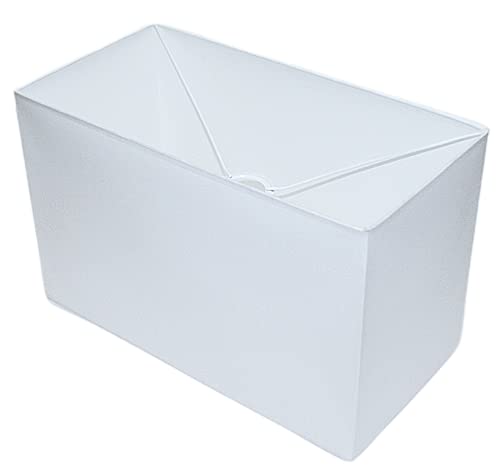 Lampenschirm 390x290x250 mm Sockel x Höhe | Ausführung Baumwolle, weiß | Quader | In E27 Fassung (groß) | Lampenschirm 39 x 19 x 25 cm von LampyAbazury.com