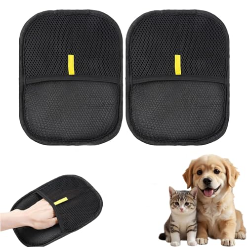 Handschuh Tierhaarentfernung, 2pcs Fell Magnet Katzenhaare, Fell Magnet Handschuh, Multifunctional Haarentfernungshandschuh Katze For Washing, Deshedding And Care von Lamvpiny