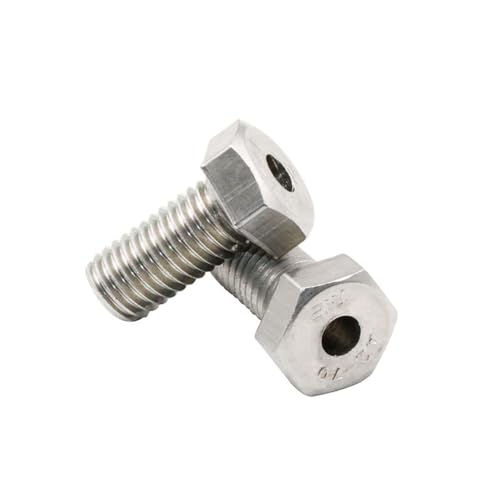 （5stk）M6-0.75×12mm Metrische 304 Edelstahl Feinzahn externe sechseckige Hohlschrauben von LanMaiXun