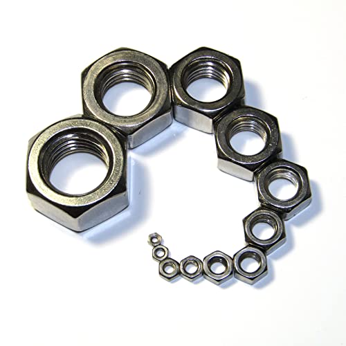 20stk M5-0.5 Metrische 304 Edelstahl Feingewinde Sechskantmuttern, Feinzahnmuttern 20stk M5-0.5 Metrische 304 Edelstahl Feingewinde Sechskantmuttern, Feinzahnmuttern von LanMaiXun