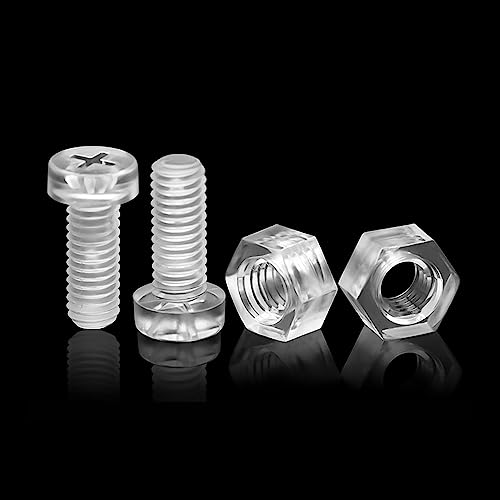 30Sätze M5×25mm Metrische transparente Acryl Phillips Cross Pan Schrauben Mutter Kombination von LanMaiXun