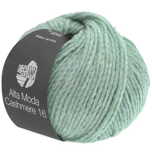LANA GROSSA Alta Moda Cashmere 16 | Feinste 16 Mikron Merinowolle mit Kaschmiranteil | Handstrickgarn aus 78% Schurwolle (Merino) 12% Kaschmir & 10% Polyamid (Nylon) | 50g zum Stricken | 110m Garn 34 von Lana Grossa
