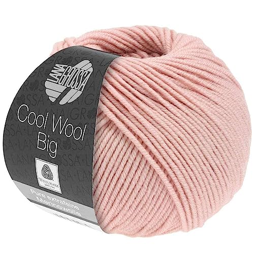 LANA GROSSA Cool Wool Big | Extrafeine Merinowolle waschmaschinenfest und filzfrei | Handstrickgarn aus 100% Schurwolle (Merino) | 50g Wolle zum Stricken & Häkeln | 120m Garn von Lana Grossa